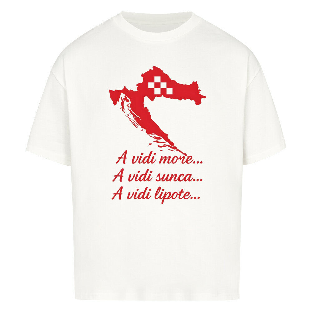 Kroatien Oversized T-Shirt - Front Print