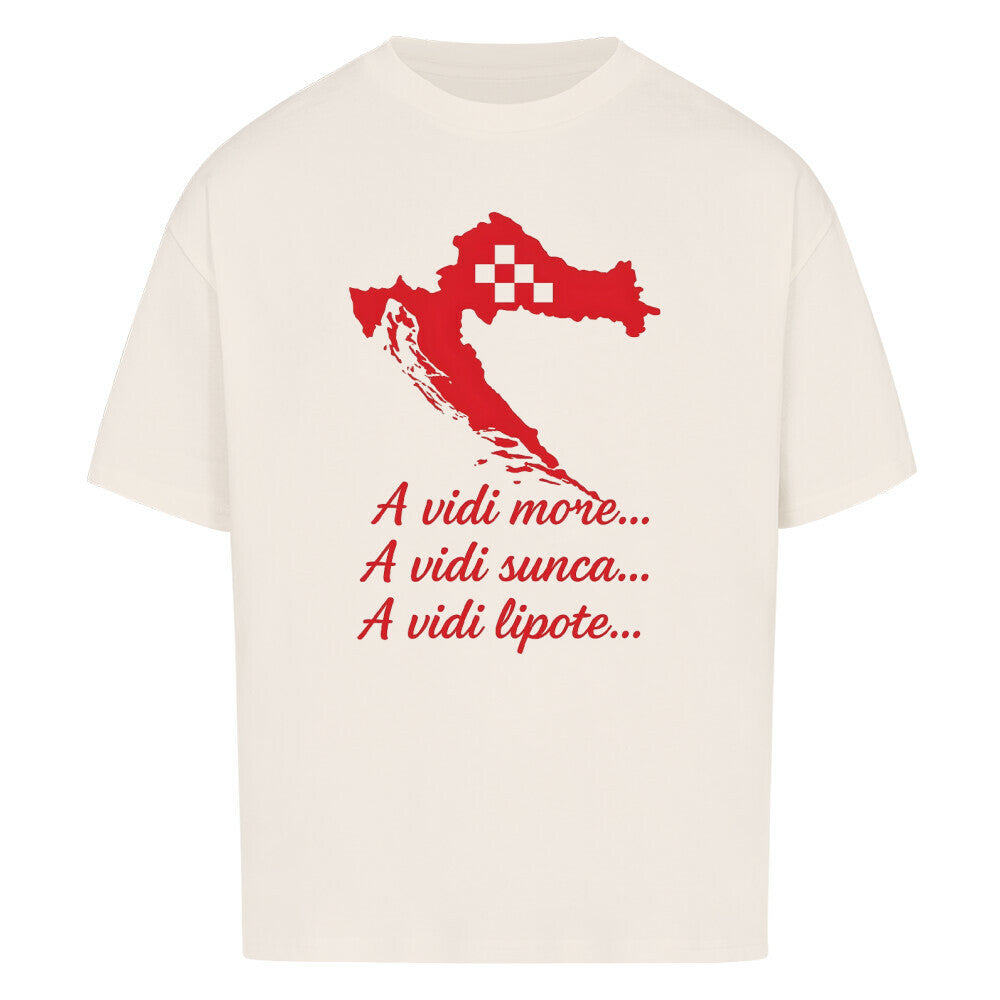 Kroatien Oversized T-Shirt - Front Print