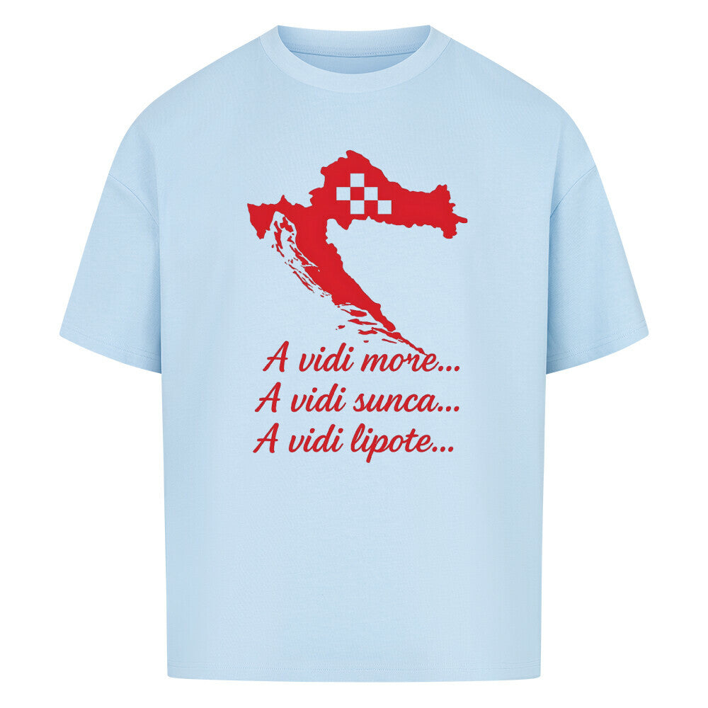Kroatien Oversized T-Shirt - Front Print
