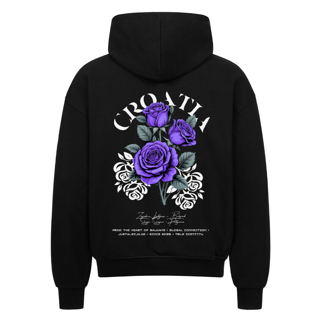 Croatia Oversized Zipper Hoodie