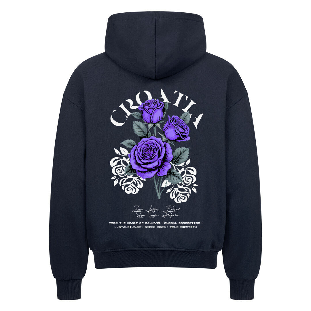 Croatia Oversized Zipper Hoodie