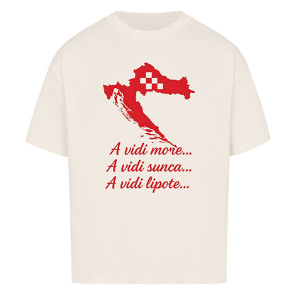 Kroatien Oversized T-Shirt - Front Print