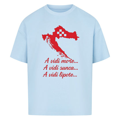 Kroatien Oversized T-Shirt - Front Print