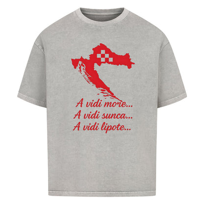 Kroatien Oversized T-Shirt - Front Print