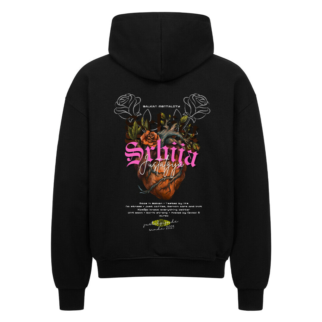 Srbija Oversized Zipper Hoodie