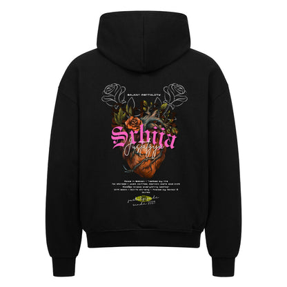Srbija Oversized Zipper Hoodie