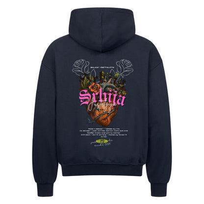 Srbija Oversized Zipper Hoodie