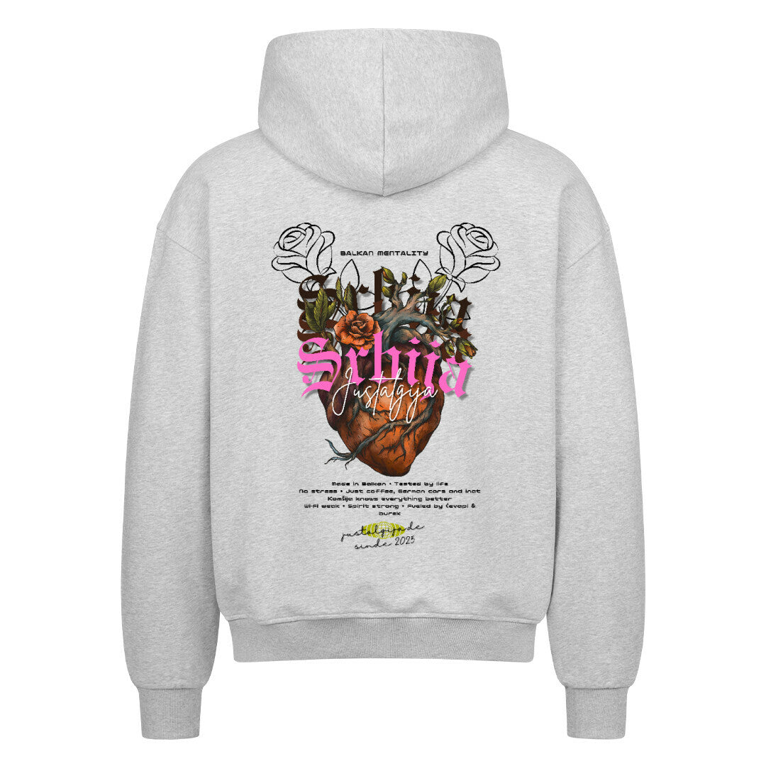 Srbija Oversized Zipper Hoodie