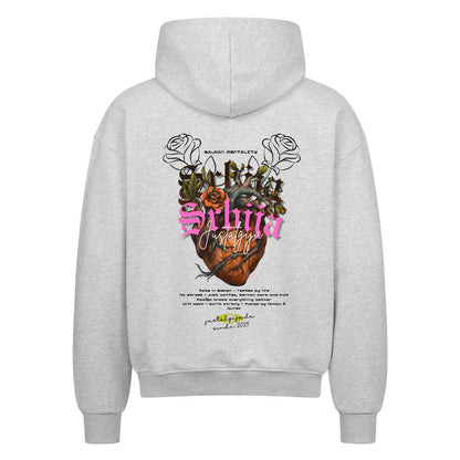 Srbija Oversized Zipper Hoodie