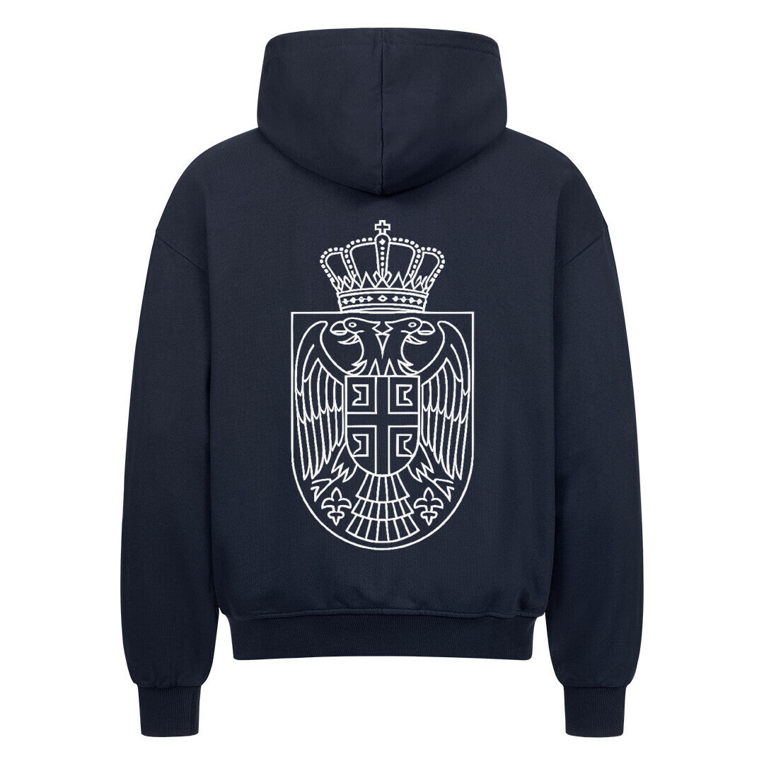 Serbien Oversized Zipper Hoodie
