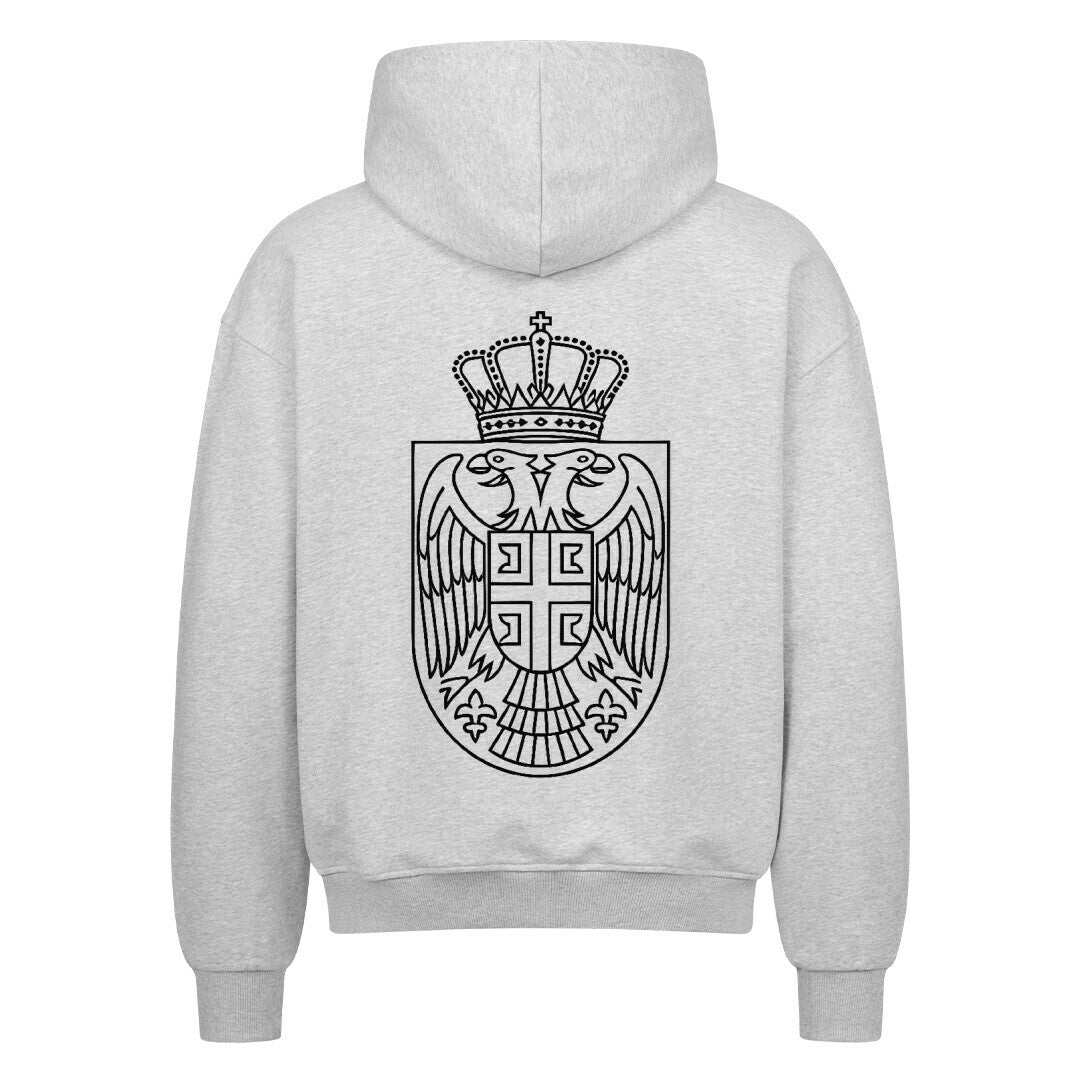 Serbien Oversized Zipper Hoodie
