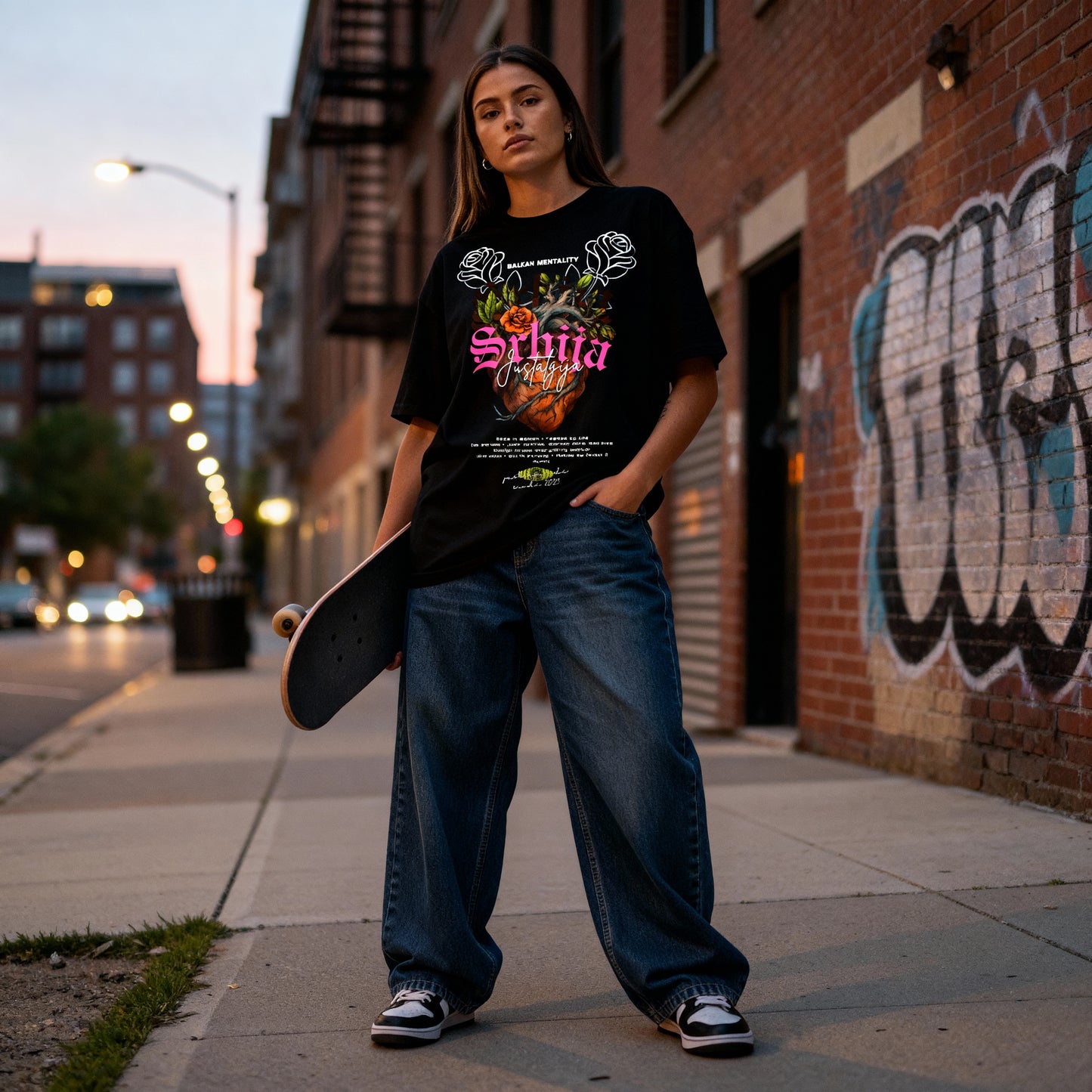 Srbija Oversized T-Shirt - Front Print